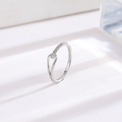 Approximately long diamond hollow titanium steel ring, female niche design, light luxury, fashionable and personalized ring